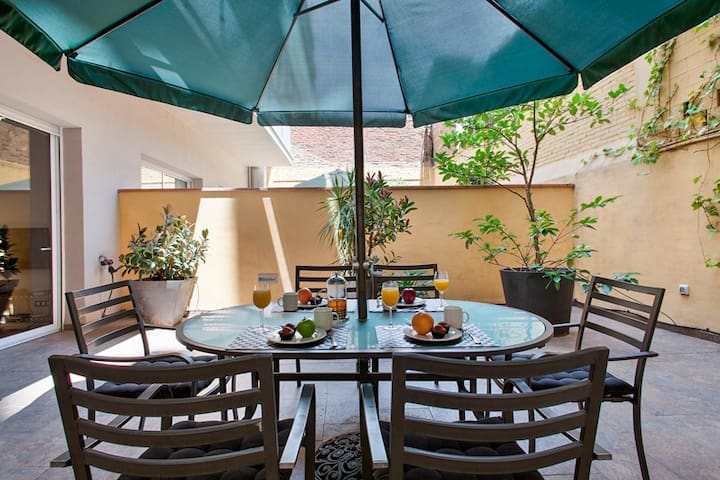 Luxury apartment with private patio