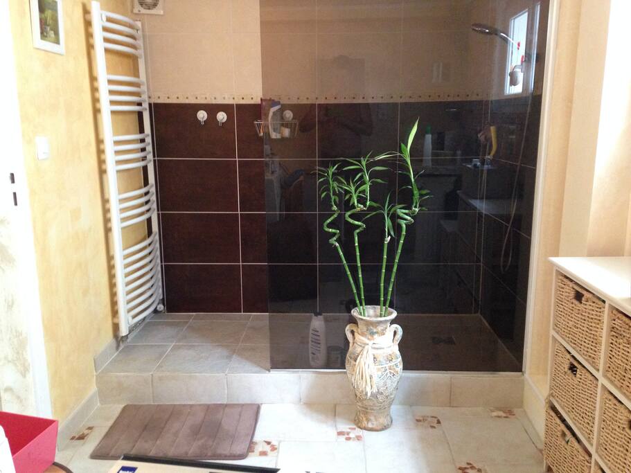 Salle d'eau avec douche à l'italienne