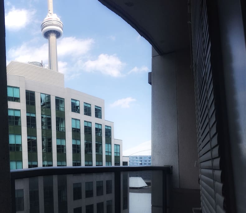 Private balcony with outstanding Toronto views.