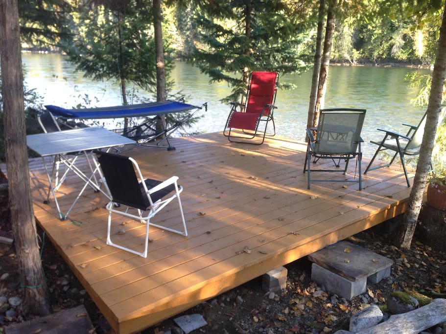 Lower open deck right by the Clearwater River