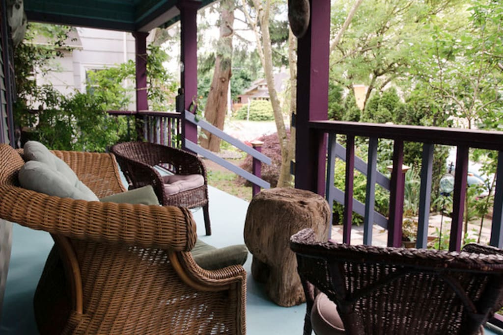 Front porch seating area