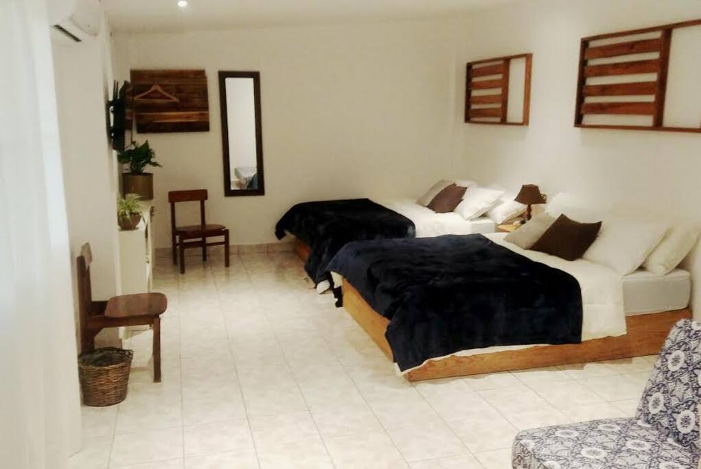 The Blue room suite, and we have three other rooms.
