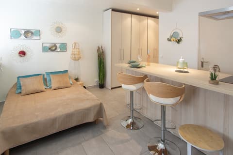 Popular Airbnb listing: Air-conditioned ⛱ studio 50 m from the beaches in Nice