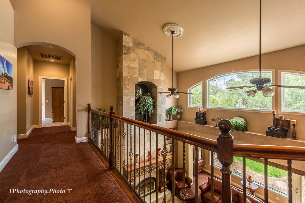 Balcony overlooking great room