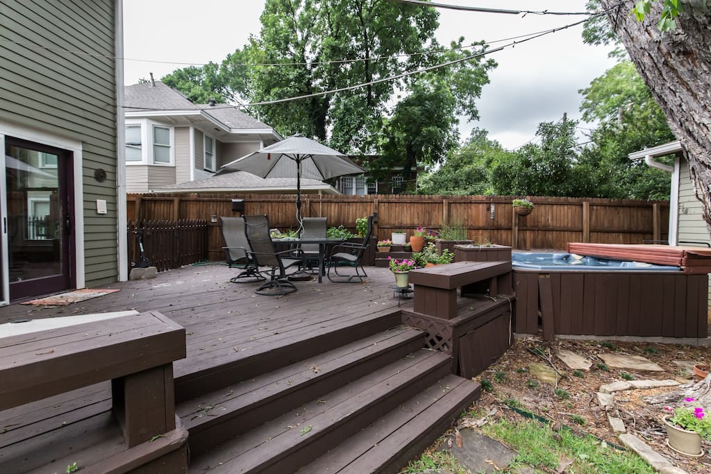 Enjoy more of the outdoor common area with outdoor dining or a soak in the hottub