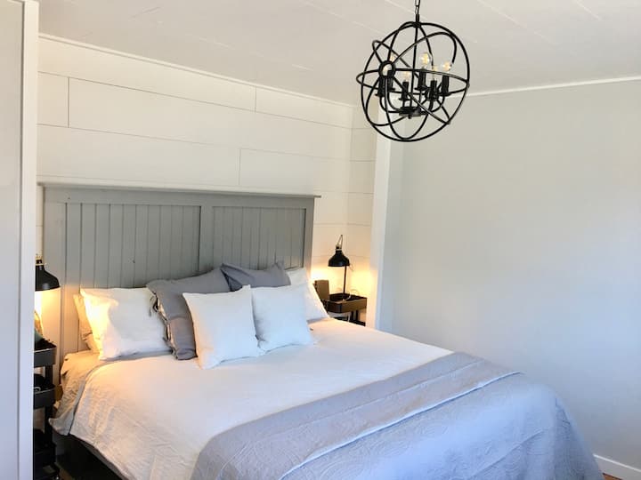 Bedroom 1 has a huge king-size bed!