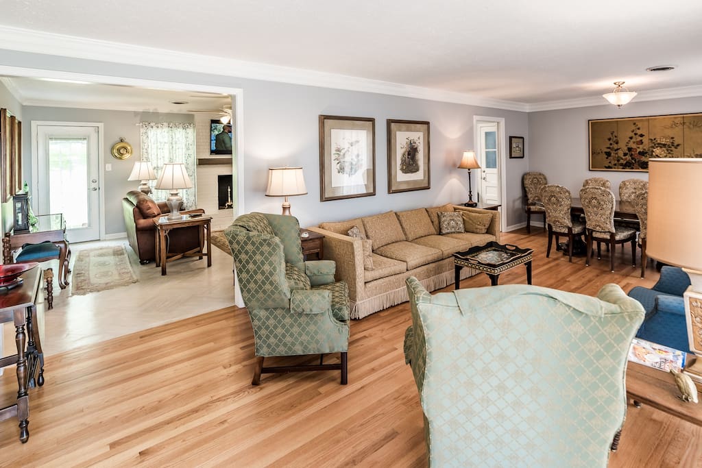 Living, Dining, Den