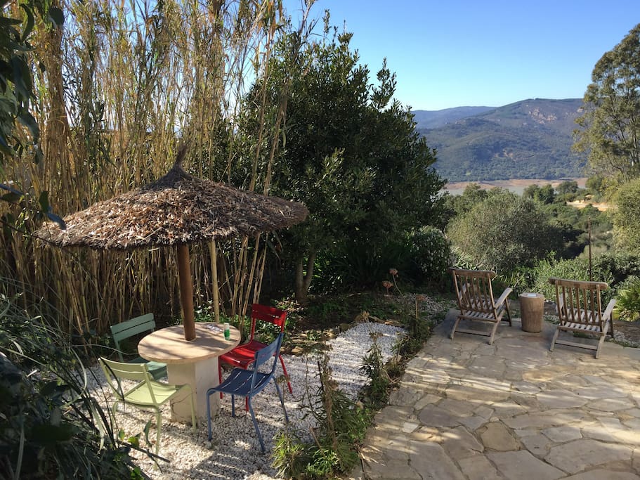 Outside lounge area