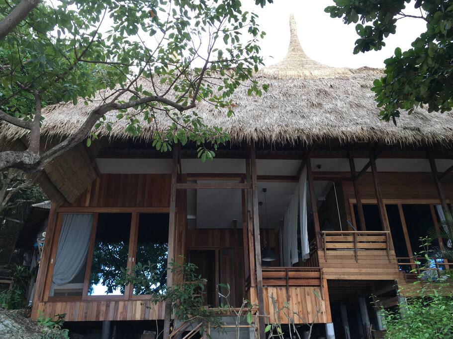 Exterior of the Cosy Semi-detached Beach Bungalow.