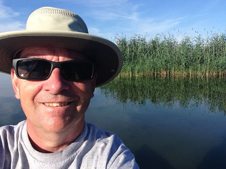 a selfie while out in the canoe