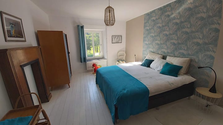 蓝色房间（ 2号） 2张单人床或1张双人床，可供婴儿床或儿童使用 