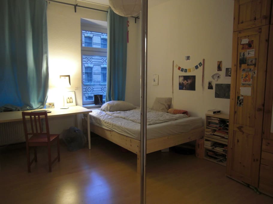 I have a Pole in my room. You get used to it and you can even do a little work out :)