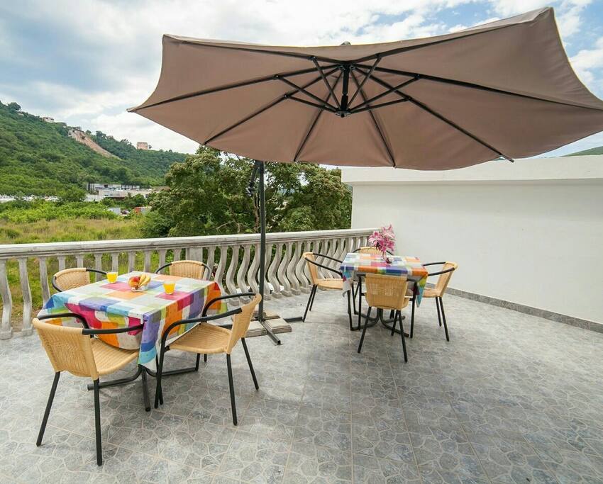 Terrace with summer kithen