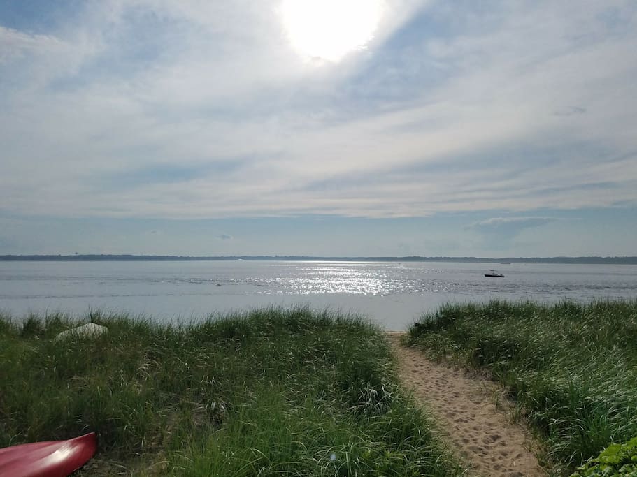 Beach step from your door.