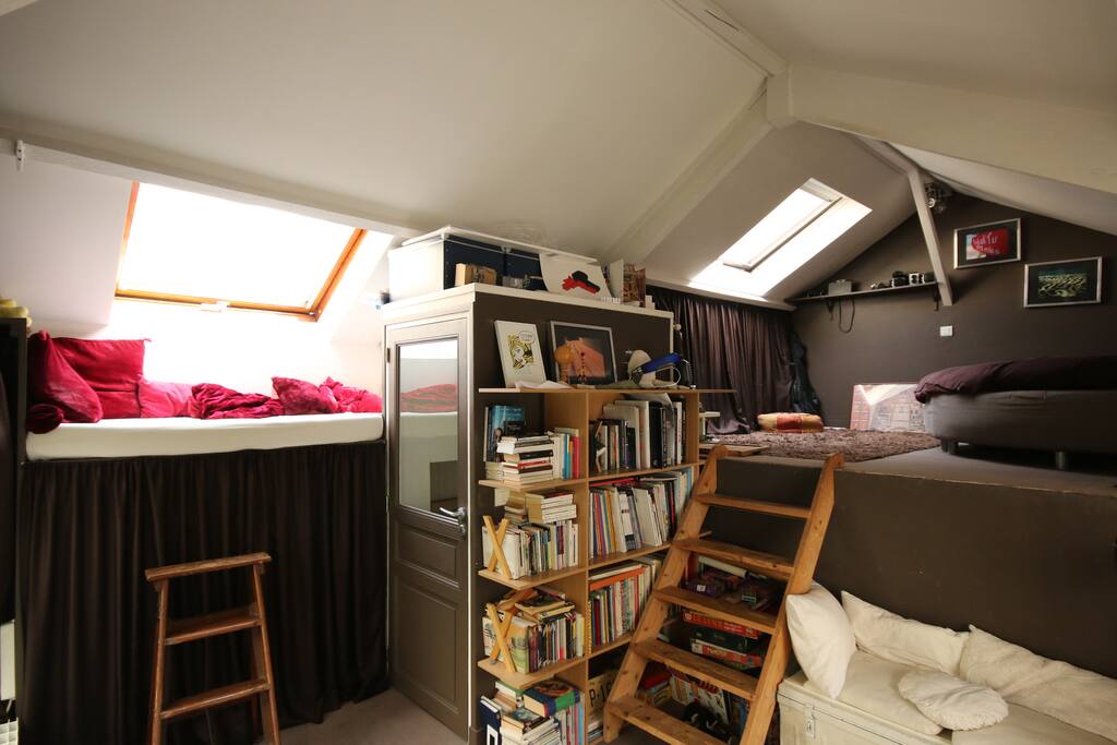 Your second floor private room with possible additional bed