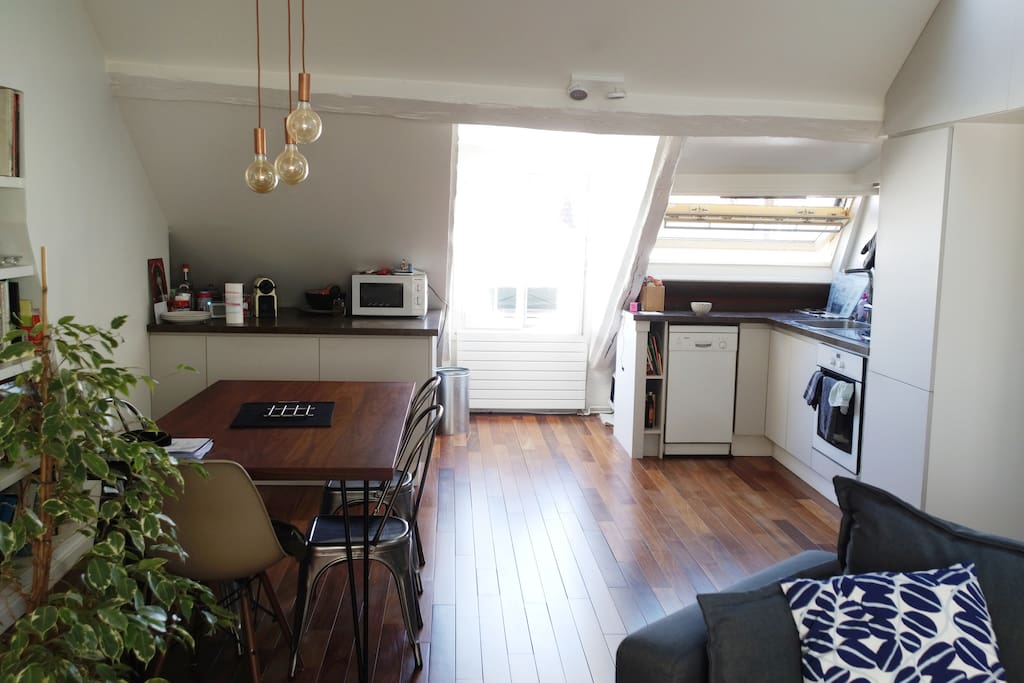 Kitchen and dining area