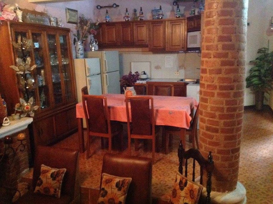 The kitchen is for the guests. You can use everything here, no additional cost