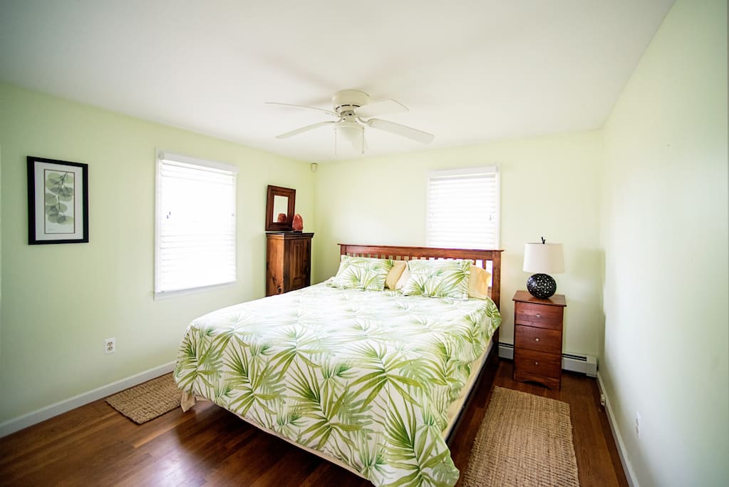 The Master Bedroom has a King-size comfy bed and a large closet.