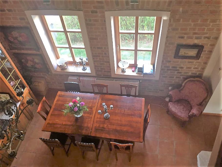 Kitchen area-view from the gallery