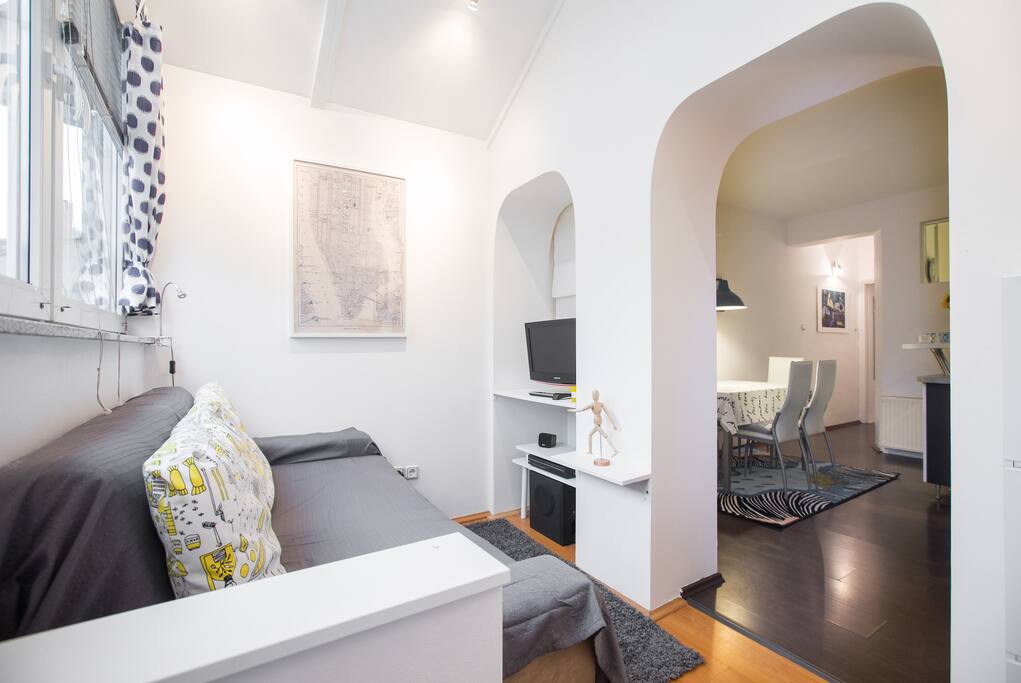 The entrance/living room area.