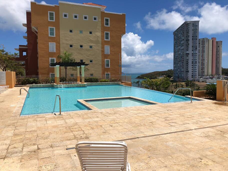 Infinity pool with gorgeous ocean and marina view
