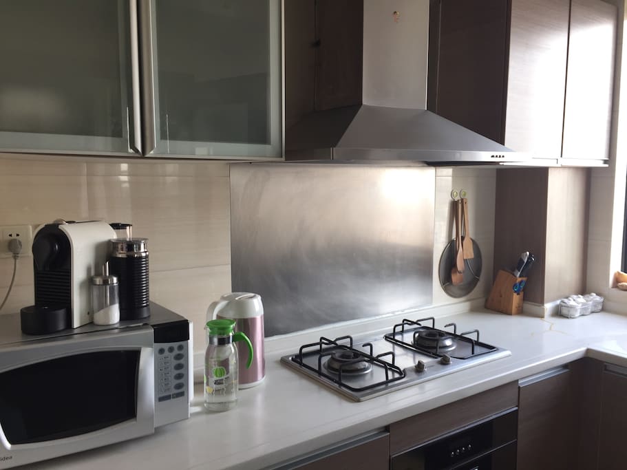 Kitchen with Nespresso coffee