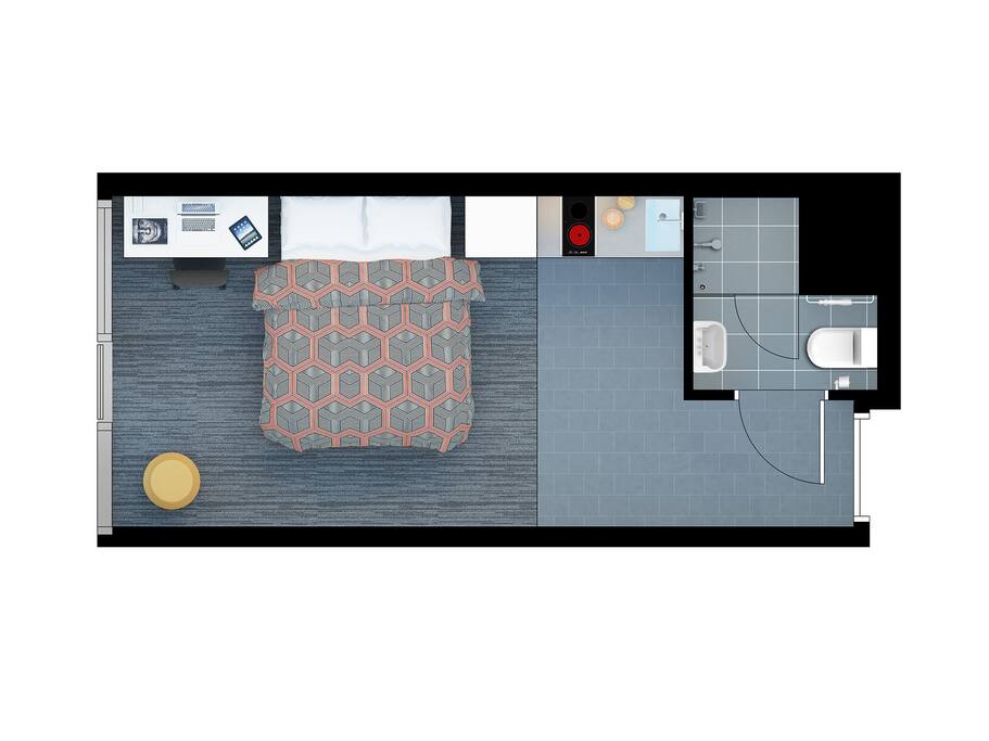 Plan of the studio