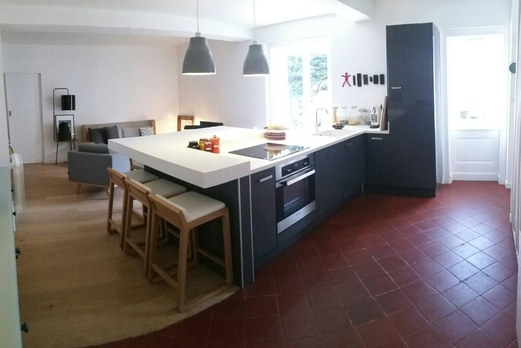 Pièce principale de 36m2 avec îlot central