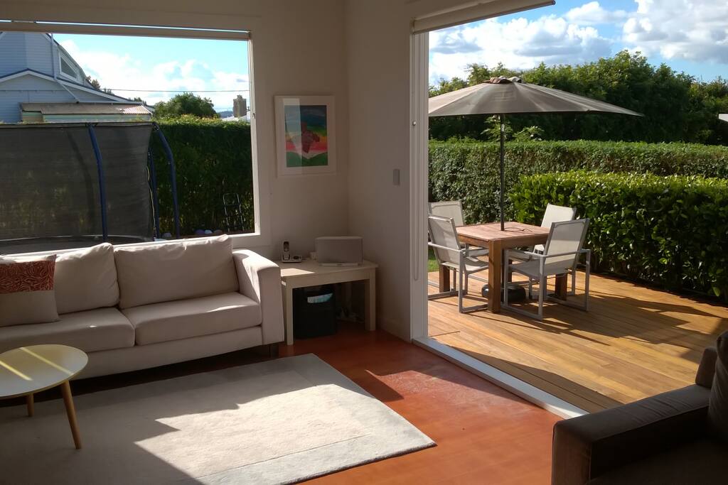 Lounge area which opens on to deck