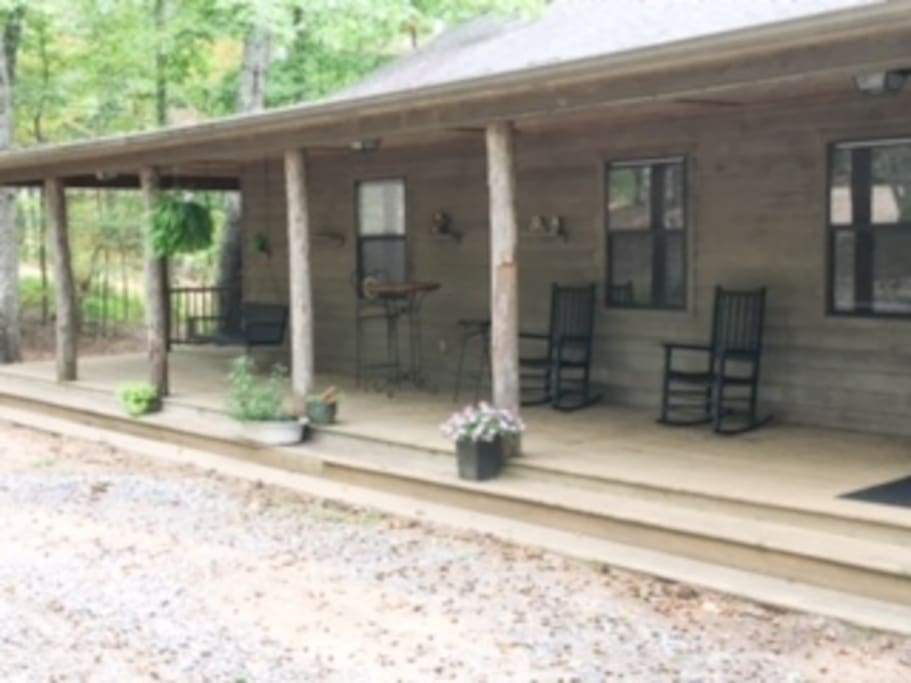 Rocking chairs and porch swing