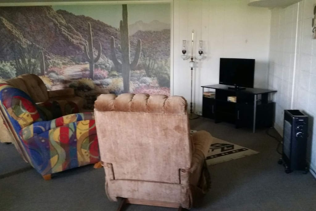 Living room area (this TV is set up on Google Fiber cable)
