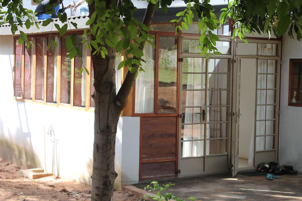 From garden towards the kitchen