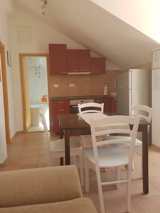 Apartman Z - kitchen and living room