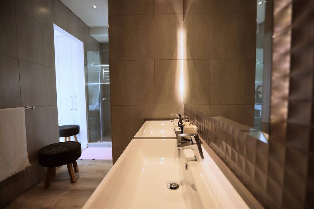 Back lit mirror in master bathroom. Private walk in.