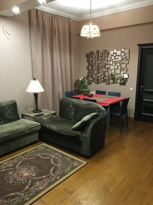 Living-room (the sofa can be united into a comfortable sofa bed)