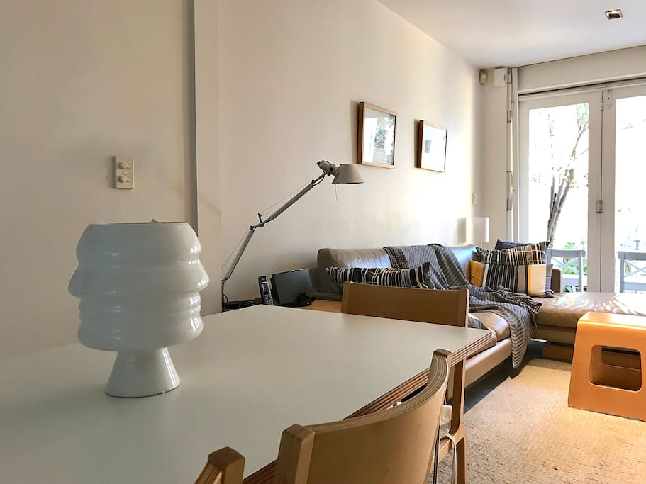 Open plan living. Lots of natural light