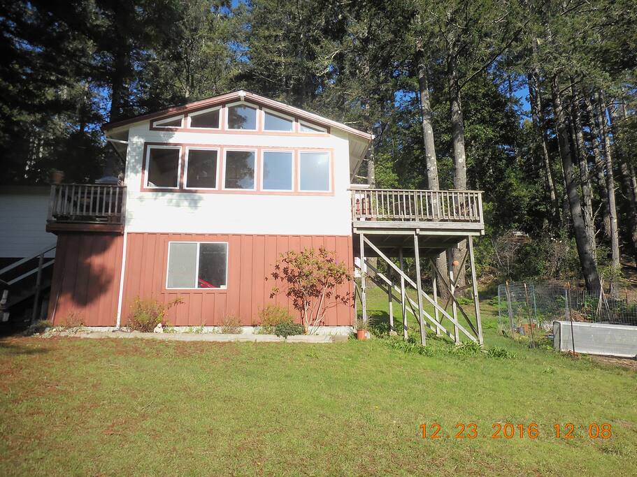 Meadow view of house