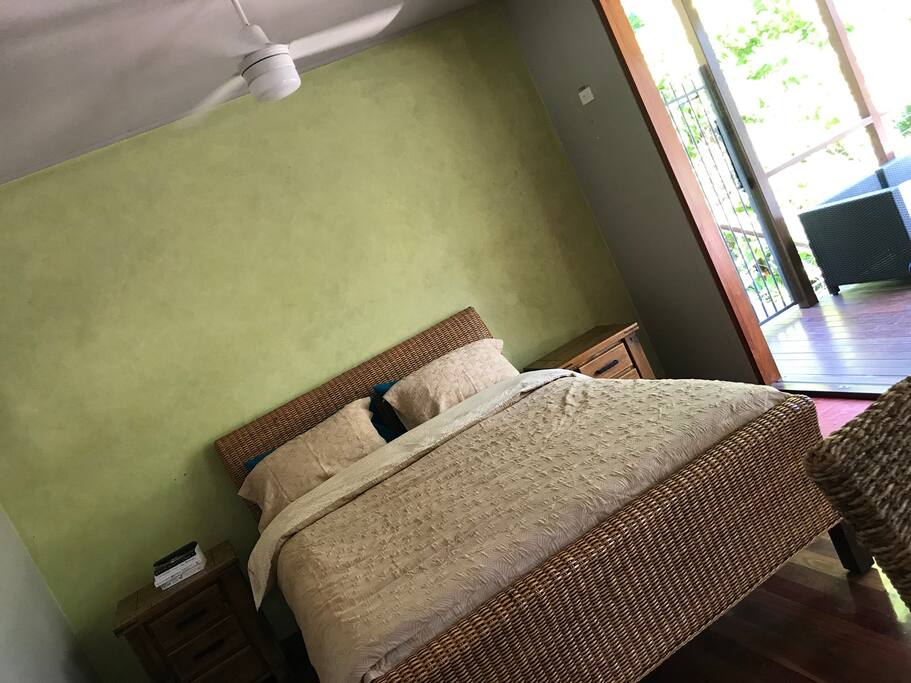 Queen size bed sleeps 2