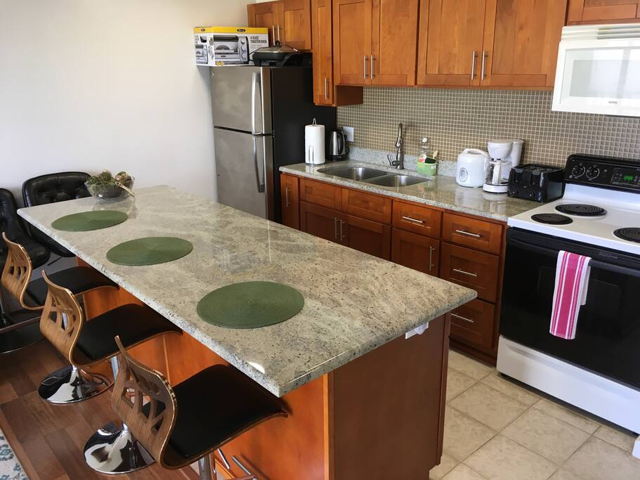 Fully stocked kitchen