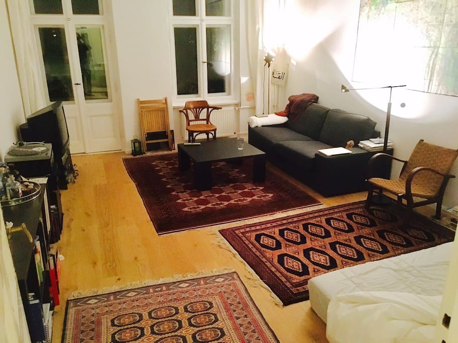 Studio with door to balcony