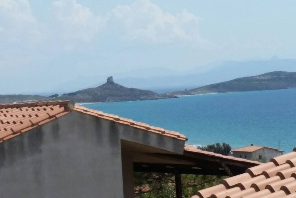 Vista dal balcone verso San Giovanni di Sinis.