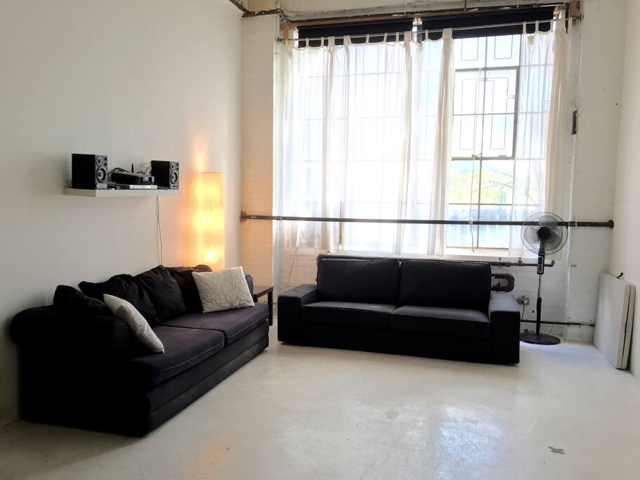 Spacious open concept loft in an authentic old factory building.