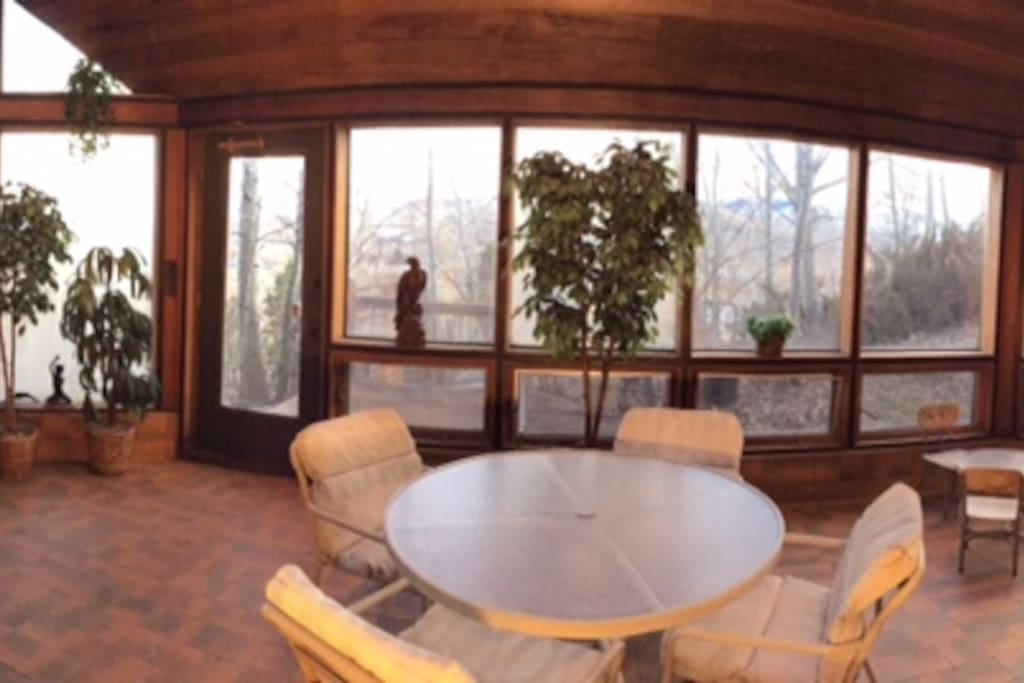 Sun Room, for sunshine, refreshment and private access.