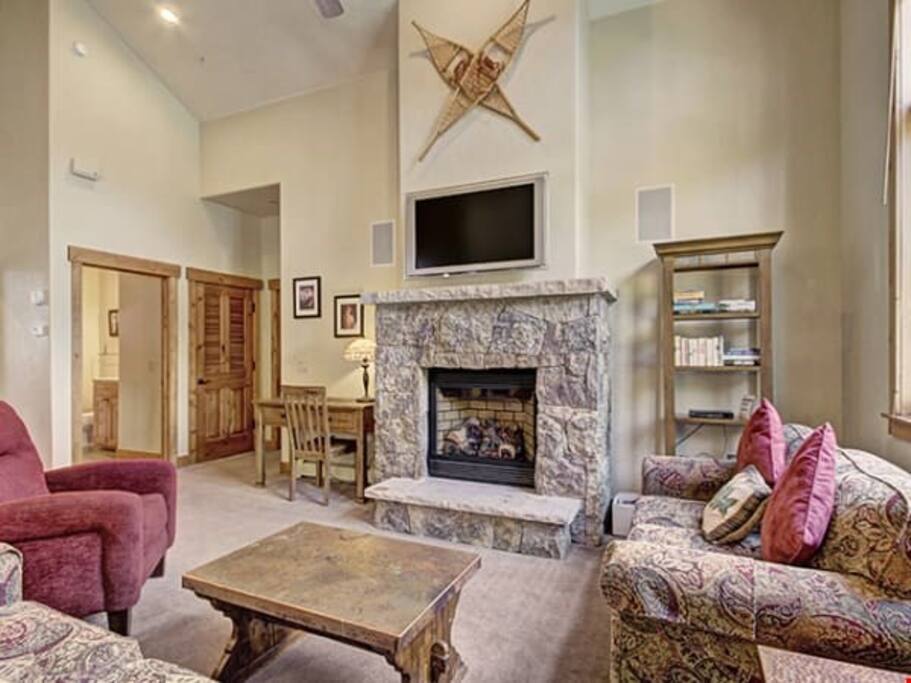 Kick back your feet and relax in the spacious, bright living room.