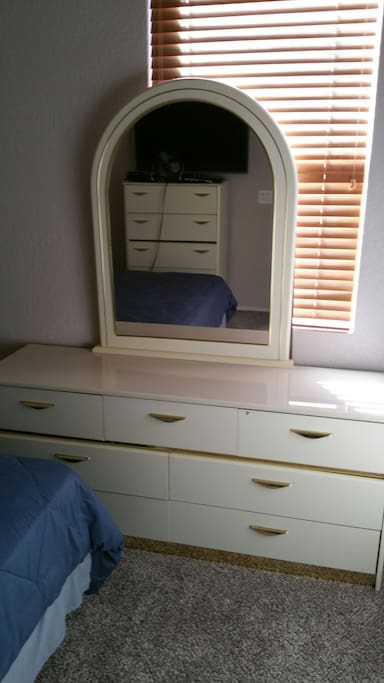 Dresser with mirror