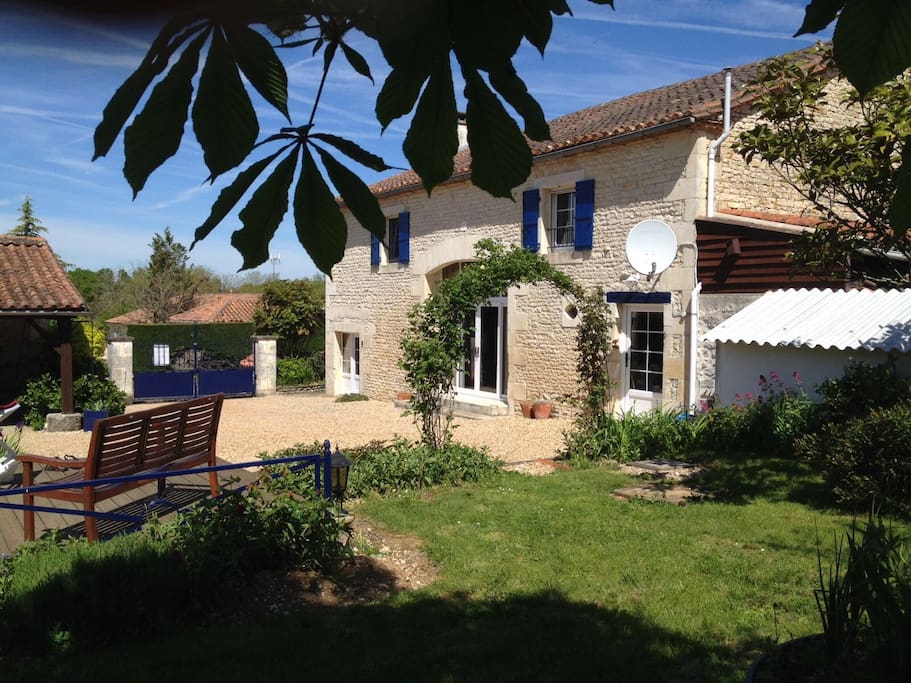 House with private gardens and gated entrance