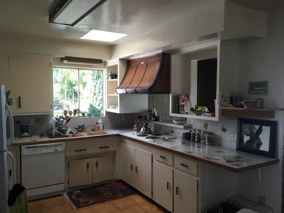 Bright, large kitchen