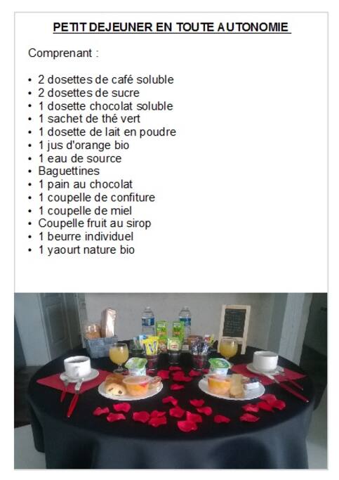 Petit déjeuner en toute autonomie (supplément)