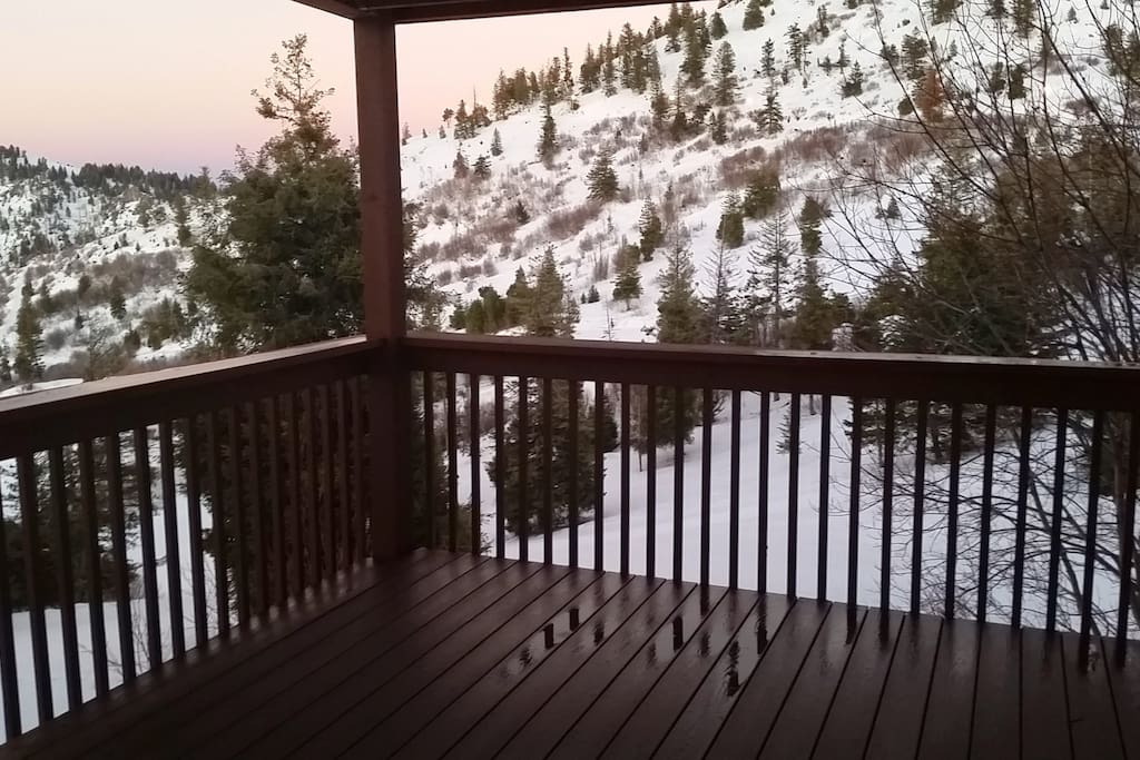 Beautiful deck over looking Bogus Basin Ski area
