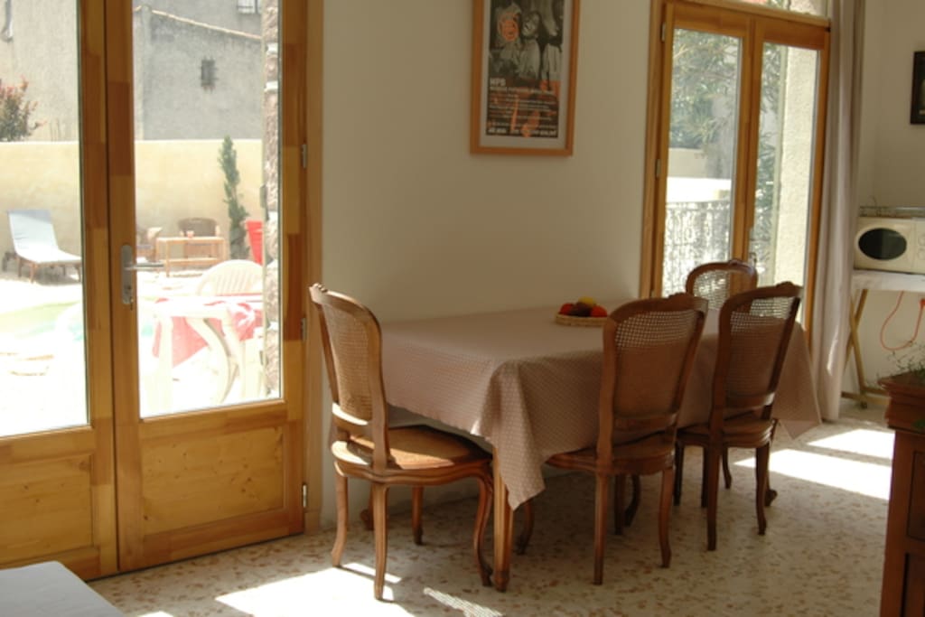accès direct terrasse et piscine
